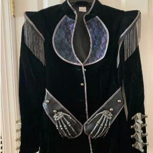 Spirit Halloween -Women's Skeleton Royalty Jacket (only)-Gothic Costume (NEW) M